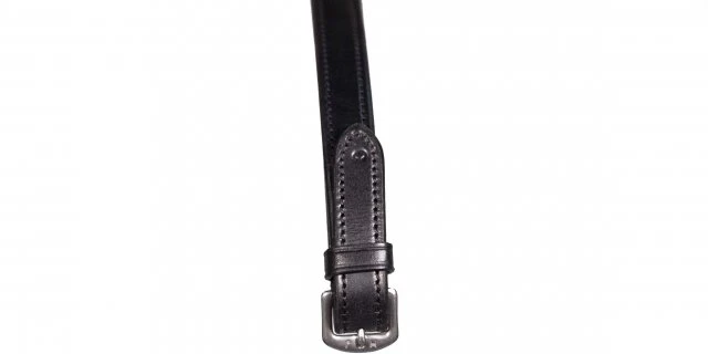 Henry James Smooth Eventer Hybrid Ribber Reins With Leather Stoppers - Image 5