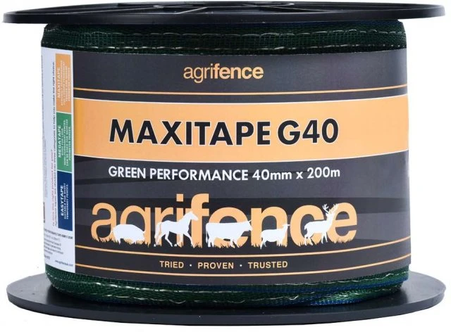 Agrifence Maxitape Green - 40mm X 200m