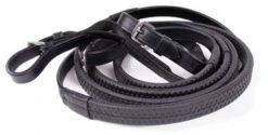 Dever Rubber Grip Reins - Buckle Billeted